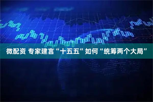 微配资 专家建言“十五五”如何“统筹两个大局”