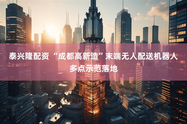 泰兴隆配资 “成都高新造”末端无人配送机器人多点示范落地